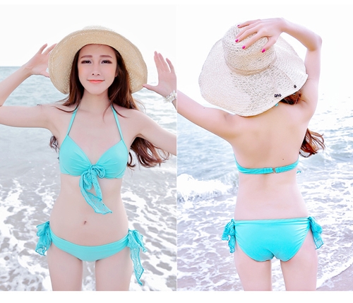 ***หมดค่ะ***บิกินี่ชุดว่ายน้ำ set 3 ชิ้น (three pieces) สวยเหมือนแบบค่ะ