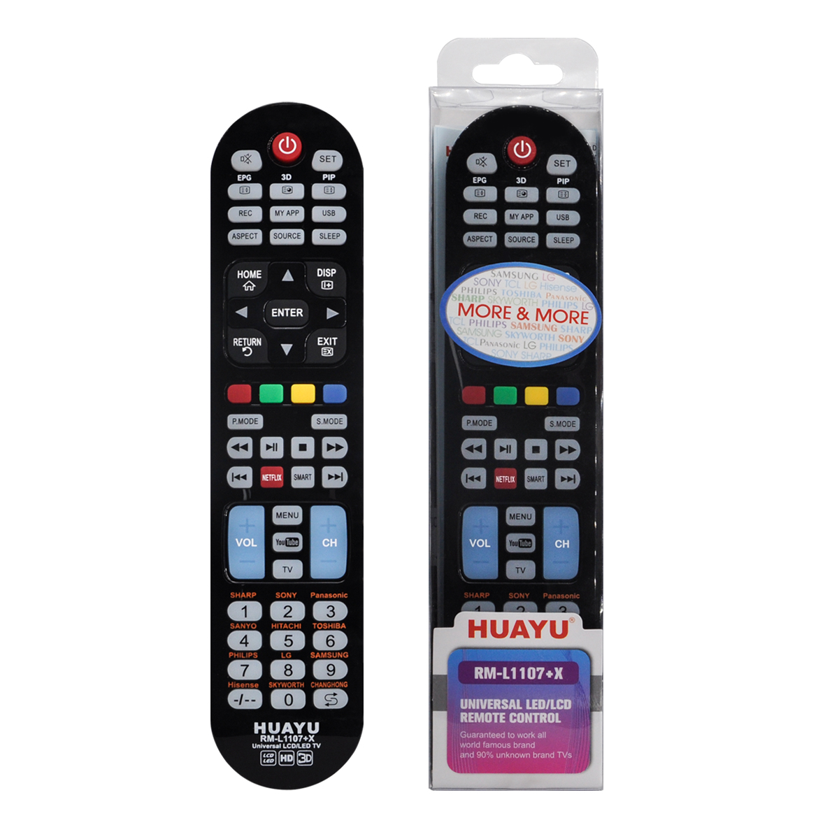 รีโมททีวี Universal Smart TV Remote Huayu RM-L1107+X ของแท้