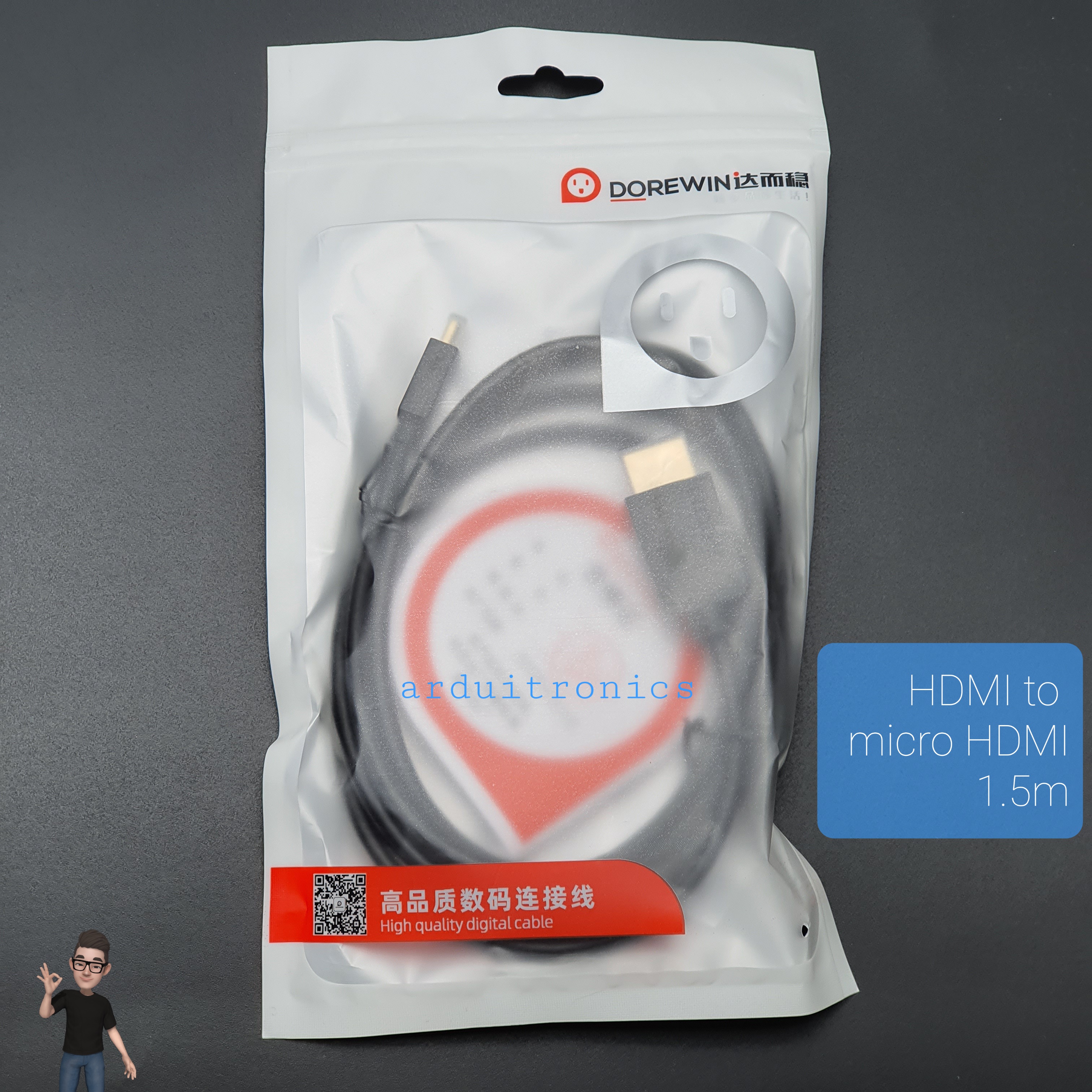 สาย HDMI to Micro HDMI คุณภาพสูง ยาว 1.5 เมตร ยี่ห้อ Dorewin
