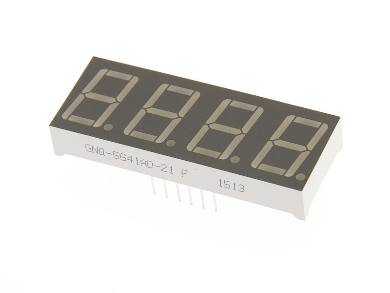Seven Segment 4 Digits Red (Common Anode) 19mm x 50mm x 8mm