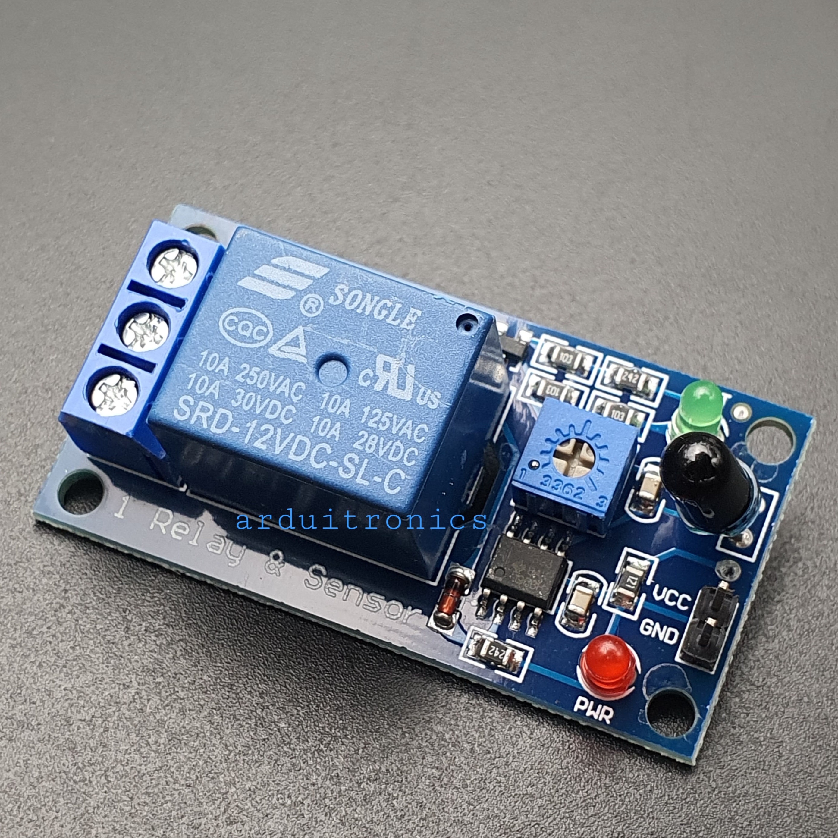 โมดูลตรวจจับเปลวไฟและสวิตช์รีเลย์ (12V) Flame Sensor with Relay Module