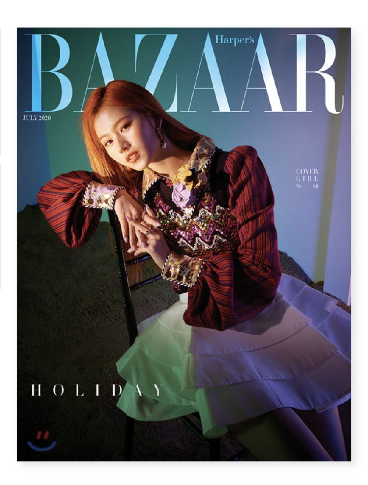 TWICE - นิตยสาร HARPER`S BAZAAR 2020.07 หน้าปก แบบ ปก เดียว ปก SANA