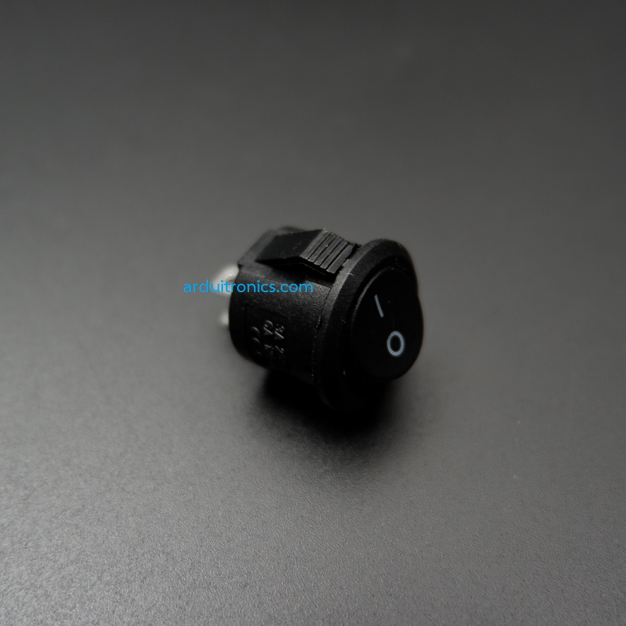 สวิตช์ไฟเปิด/ปิด Round Diameter 15mm/Outside diameter 16.5mm 3A 250V 2 ขา KCD1 - สีดำ