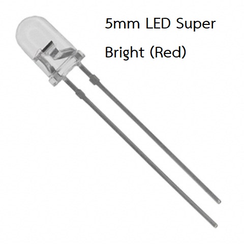 LED Super Bright (Red) - 5mm Long Pins