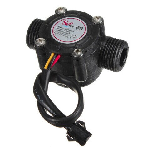 Water Flow Sensor 1-30L/min แรงดันไม่เกิน 2.0MPa ขนาดท่อ 1/2" (YF-S201B) สีขาว