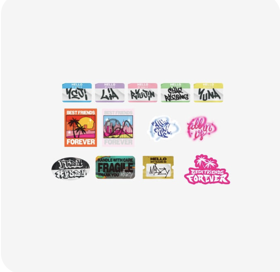 ITZY - 2024 SEASON'S GREETINGS [Best Friends Forever] - -ของสะสม itzy Carrie sticker set