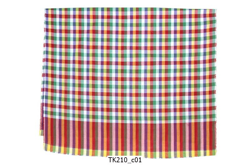 [2ม.] ผ้าขาวม้า TK210 แดงเขียว
