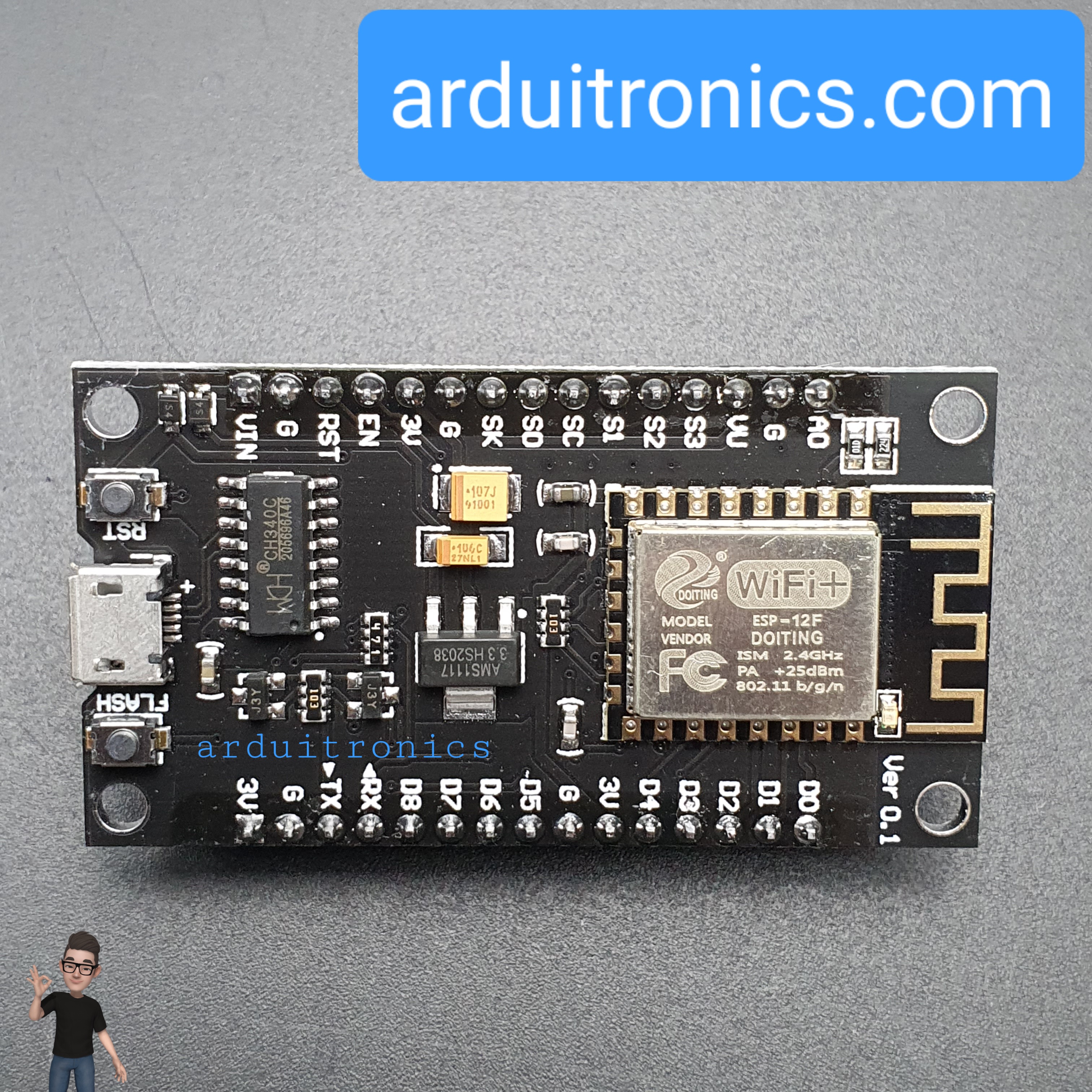 NodeMCU (Version 3) ESP-12F ESP8266-12F (Micro USB)