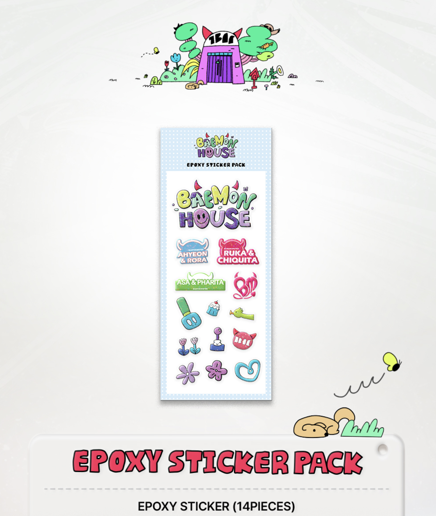 BABYMONSTER Welcome to BAEMON HOUSE! MD -EPOXY STICKER PACK
