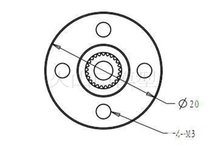 25T (สีส้ม-แดง) Aluminum Round Servo Mount + Screws (MG995, MG996R, S3003, TR213)