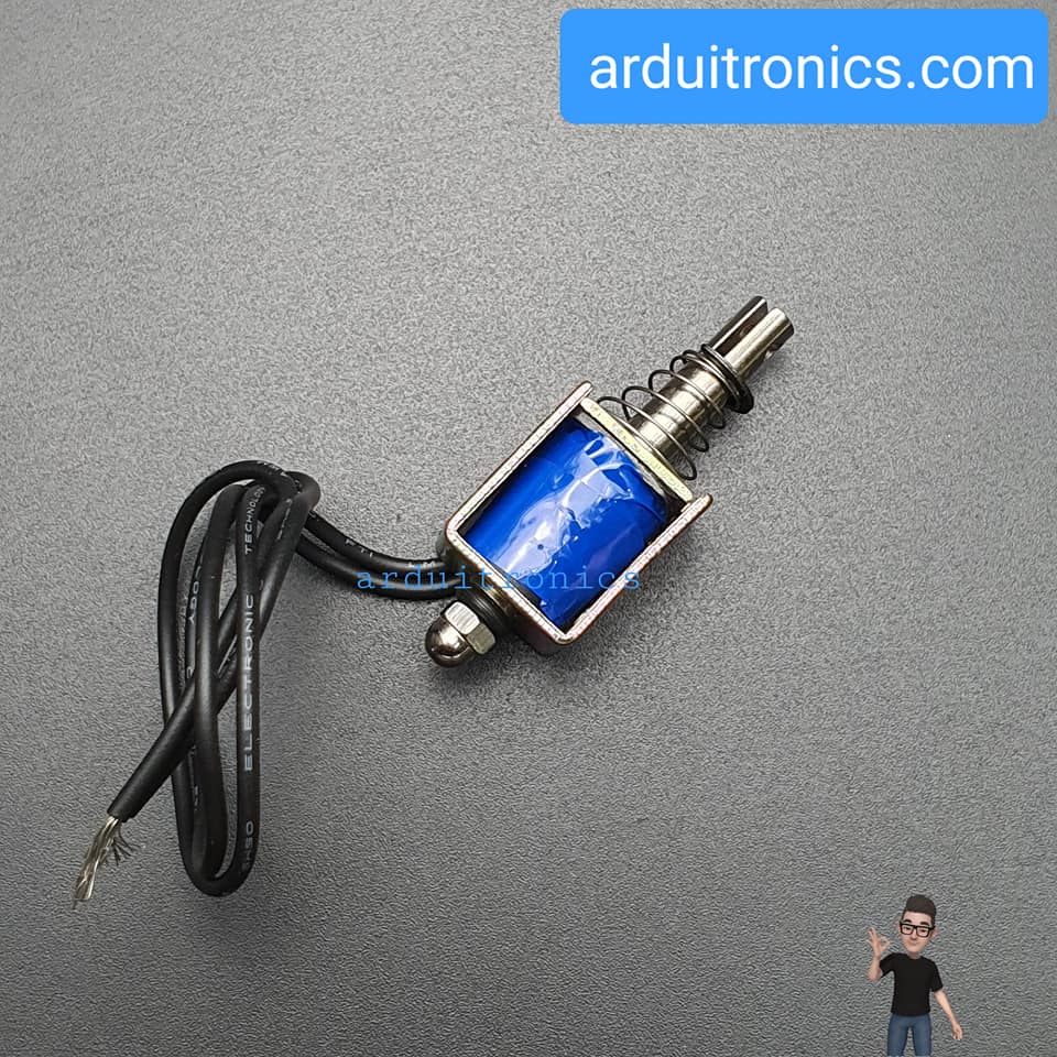 กลอนไฟฟ้า กลอนลิ้นชักไฟฟ้า Push-Pull Frame Type DC Electromagnet รุ่น JF-0520B 12V