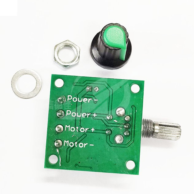 โมดูลขับมอเตอร์ ควบคุมความเร็ว DC Motor Speed Controller PWM 1803BK 1.8-12V กระแสสูงสุด 2A