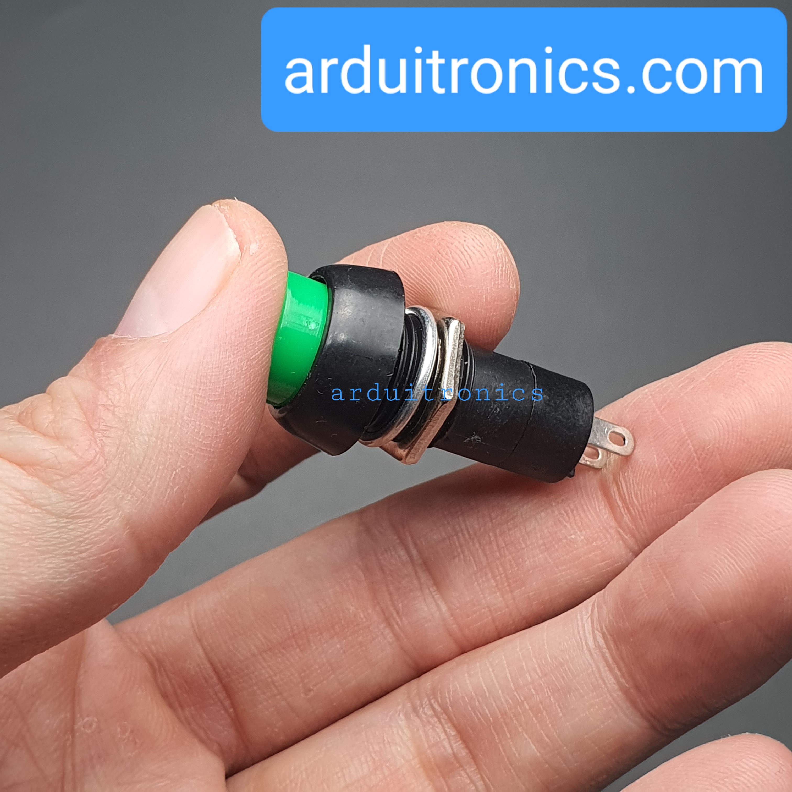 สวิตช์ กดติด กดดับ 250V 3A (สีเขียว) - Green