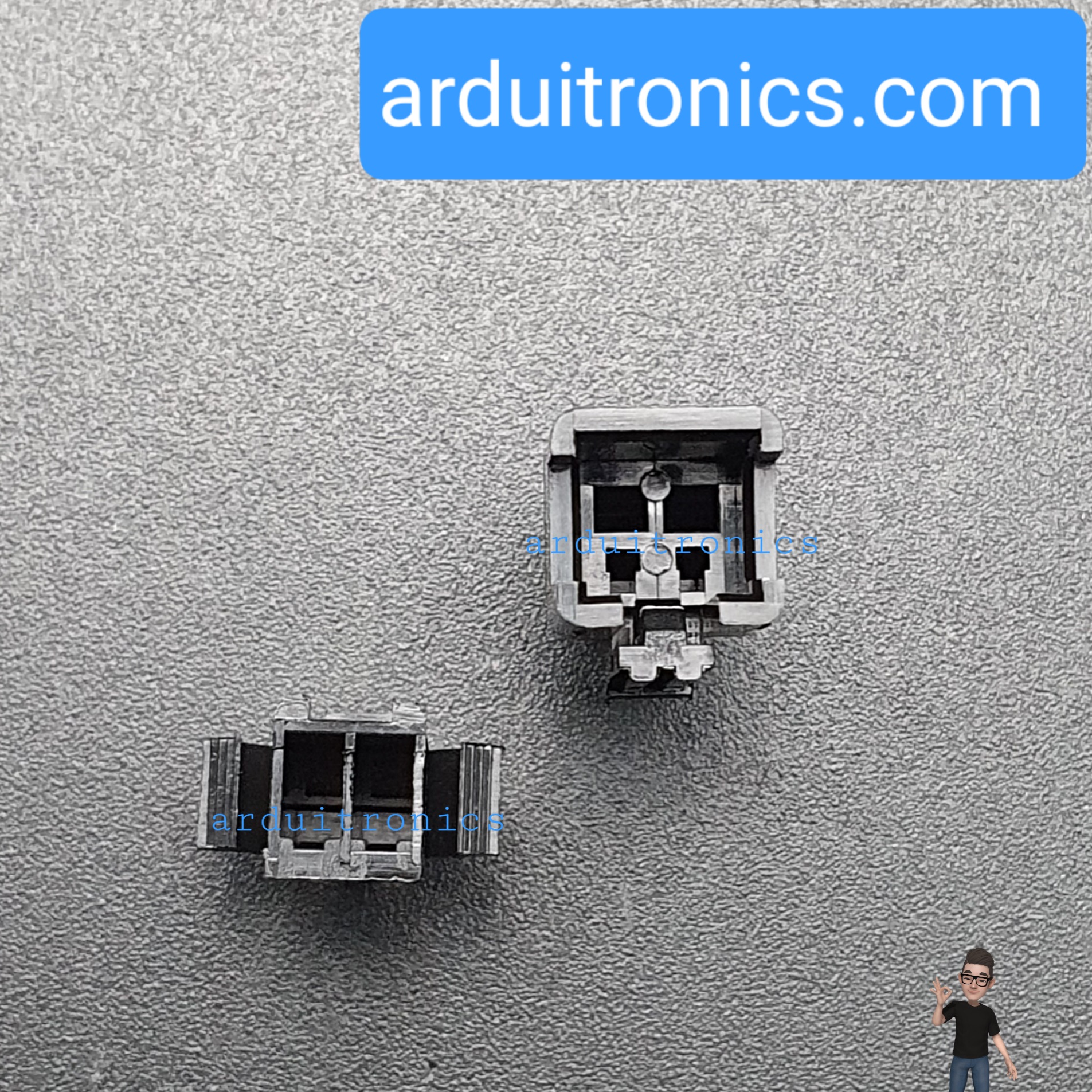 2.54mm 2 Pin Black Plastic Male Female JST-SM Housing Crimp Terminal Connector