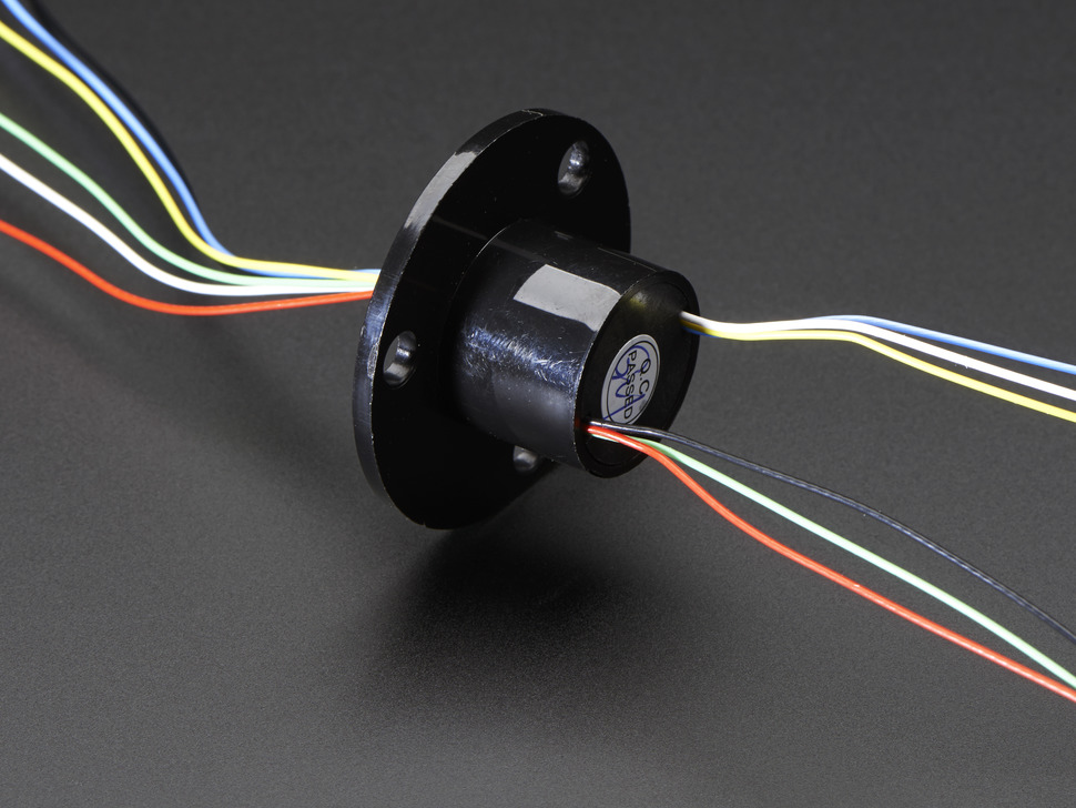 Slip Ring with Flange - 22mm diameter, 6 wires, max 240V @ 2A (ของแท้จาก Adafruit)