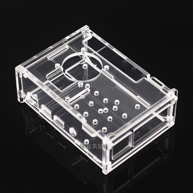 Raspberry Pi 4 Acrylic Transparent Case with Camera Bracket (support Cooling Fan)