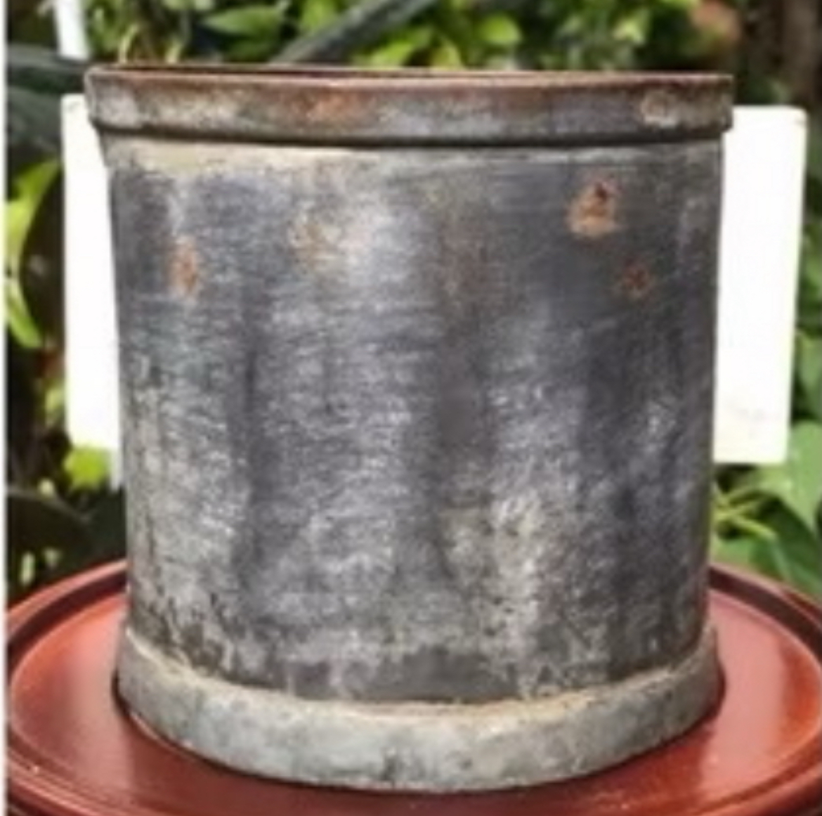 ￼ลิตรตวงข้าวสังกะสี ลิตรตวงข้าวโบราณ ขนาด 1 ลิตรตอกครุฑและเลขกำกับไม่ผุไม่รั่ว