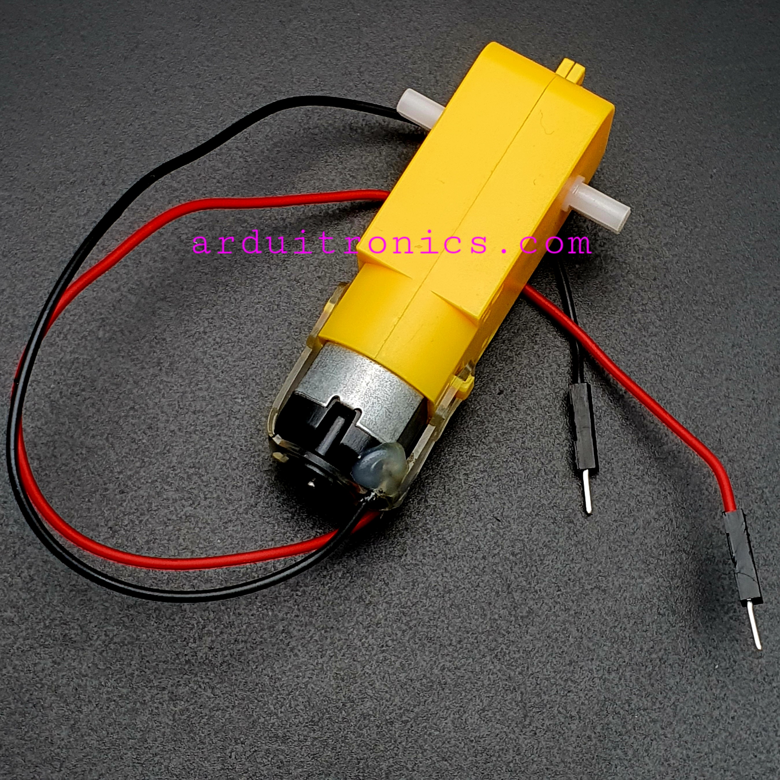 Gear Motor มอเตอร์แกนคู่ (อัตราทด 1:120) พร้อมสายไฟ