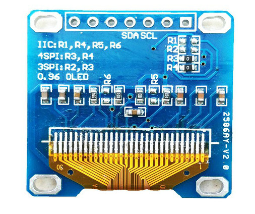 7PINS OLED Display Module 0.96" 128X64 (White Color) - SPI / I2C Interface