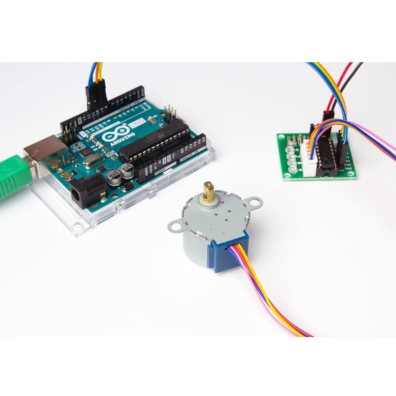 5V DC Stepper Motor + Driver Board (ULN2003APG)