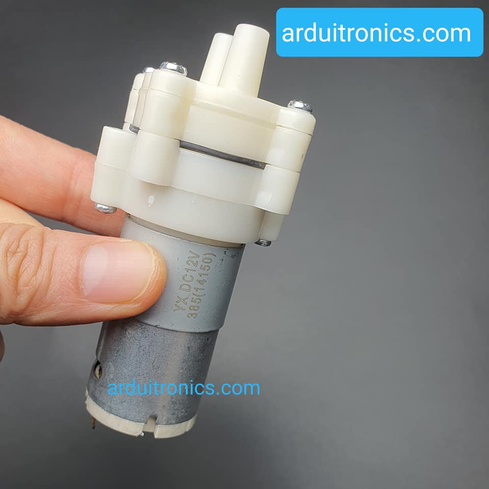 R385 Diaphragm Pump 12VDC (1.5 - 2L/min) - ไดอะแฟรมปั๊มน้ำ (สีขาว)