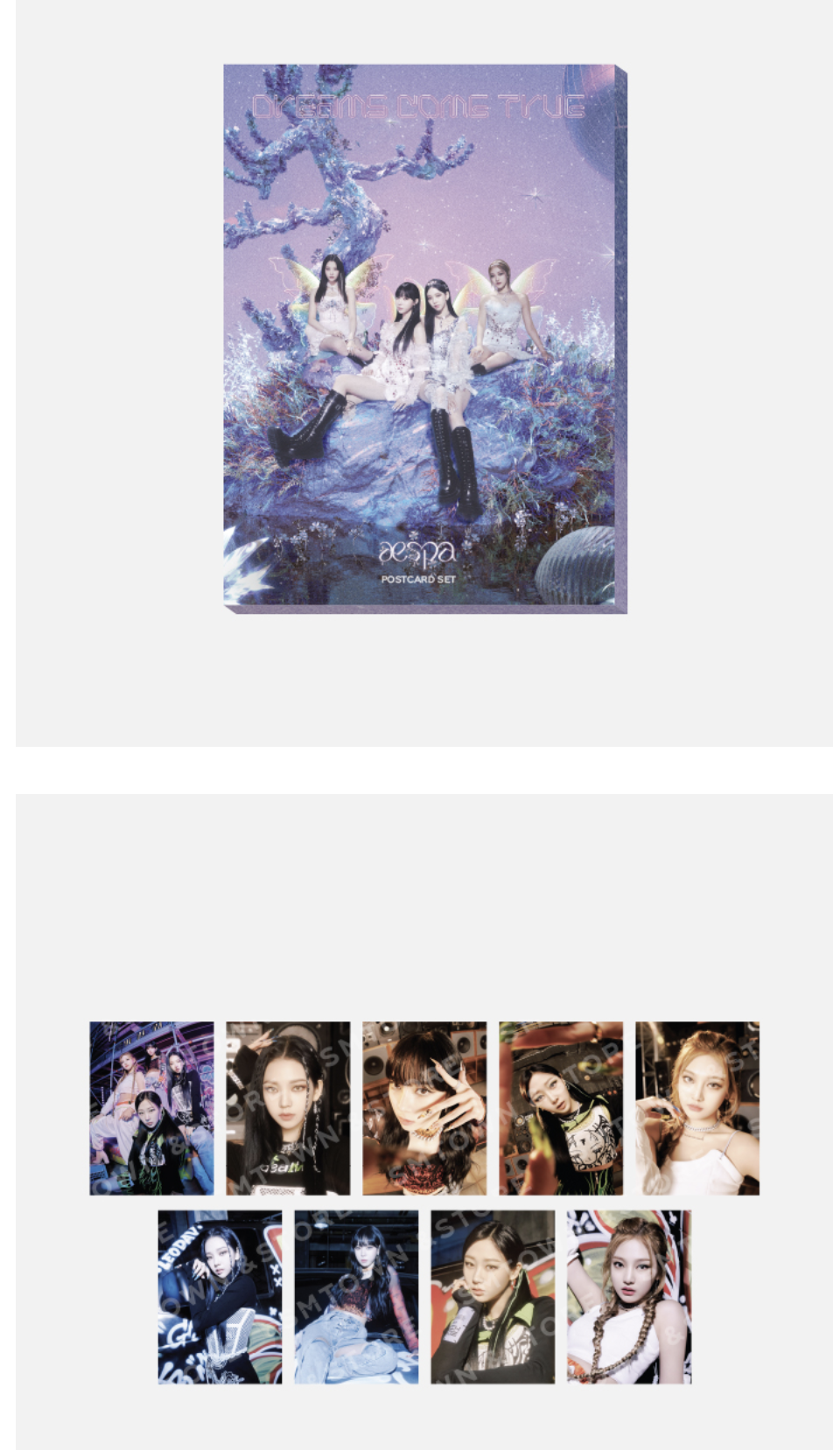 aespa - ของสะสม Aespa Dreams Come True MD - Postcard Book