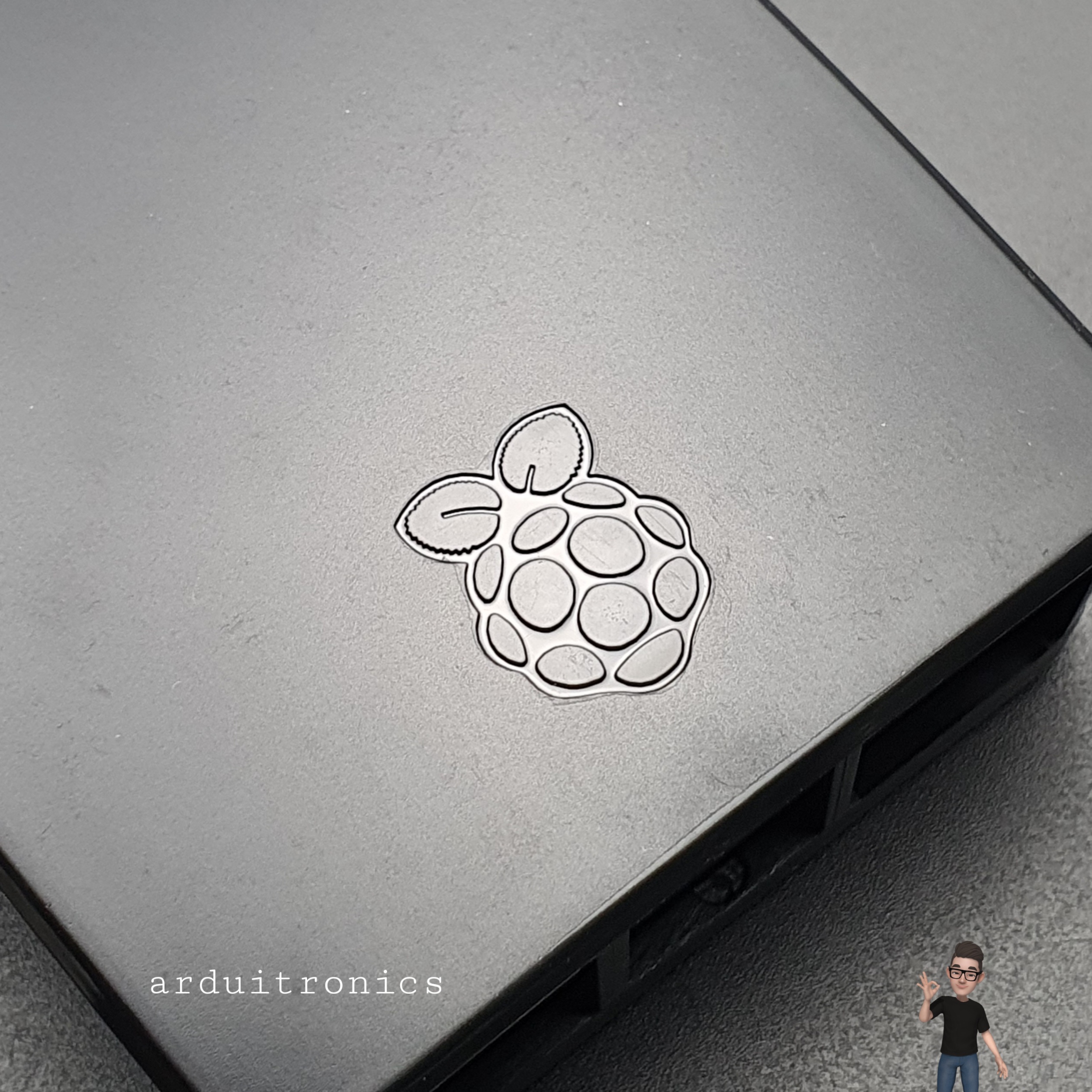 Raspberry Pi 4B Case (Black Color) สีดำ มีโลโก้ Pi