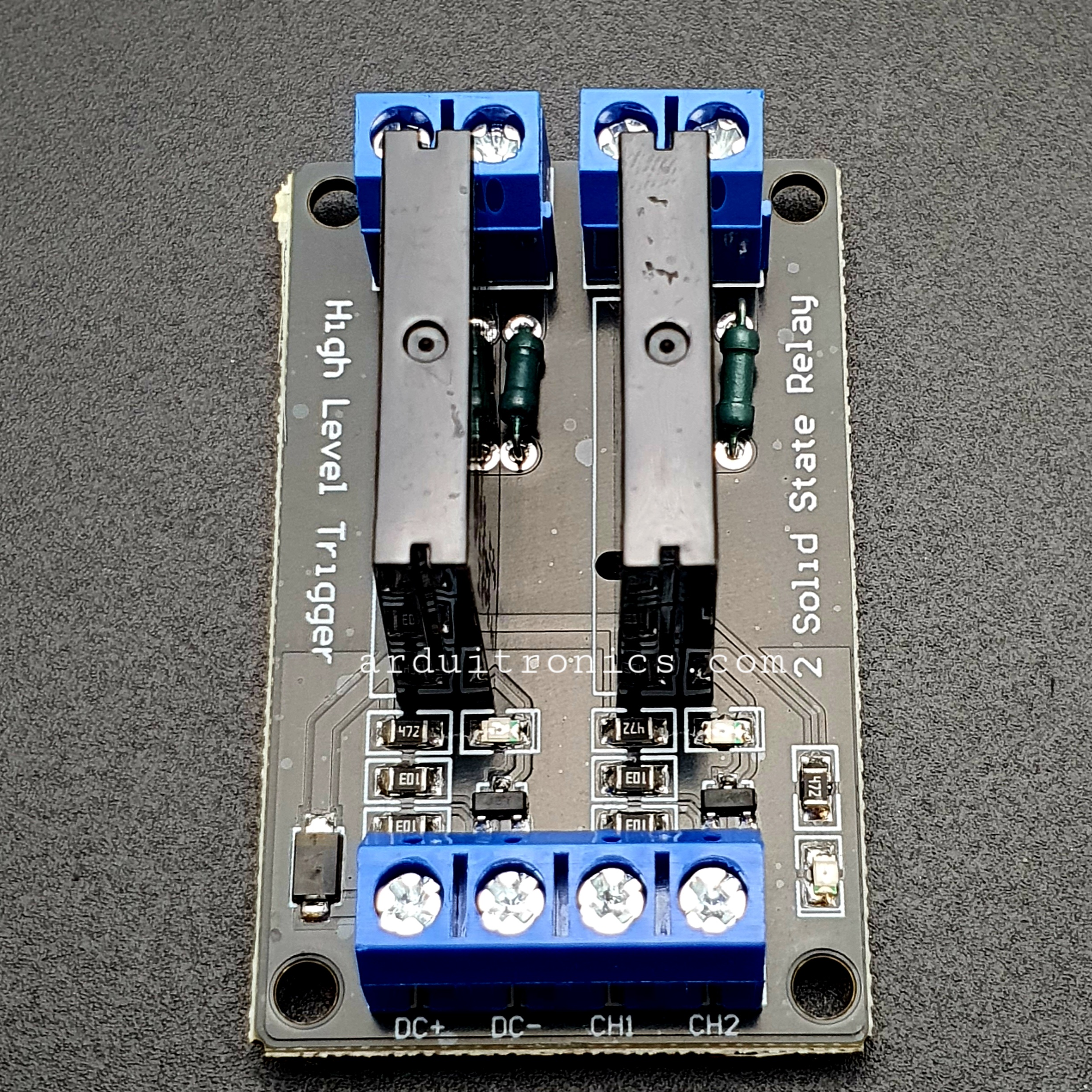 2 Channel 5V Solid State Relay (SSR) with Fuse 250V 2A - High Level Trigger