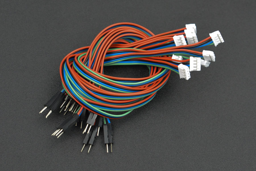 Gravity: 4Pin PH2.0 to DuPont Male Connector I2C/ UART Cable Pack (30cm) - แท้จาก DFRobot