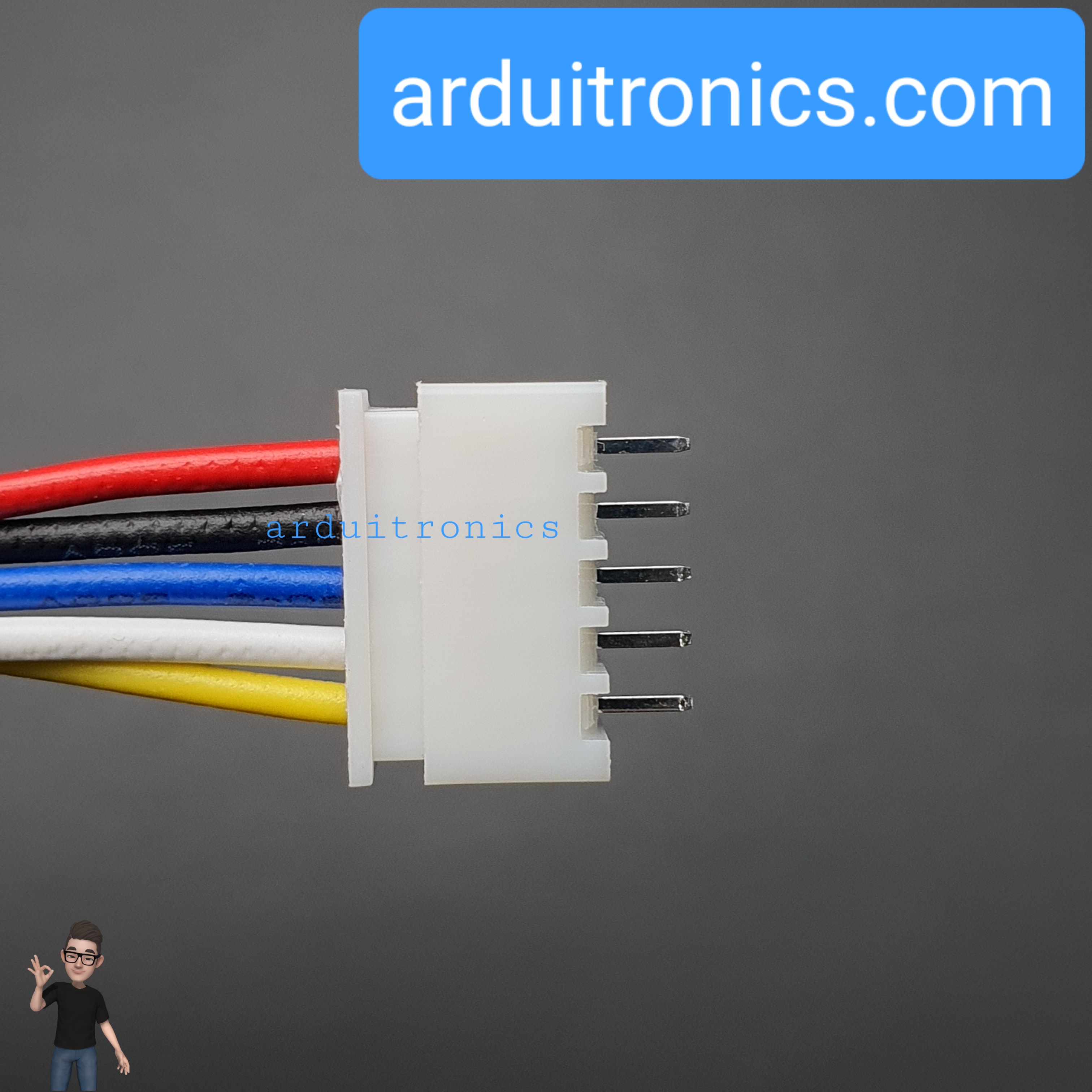 สาย XH2.54 Male Head 5P with Wire + Straight Pin Terminal