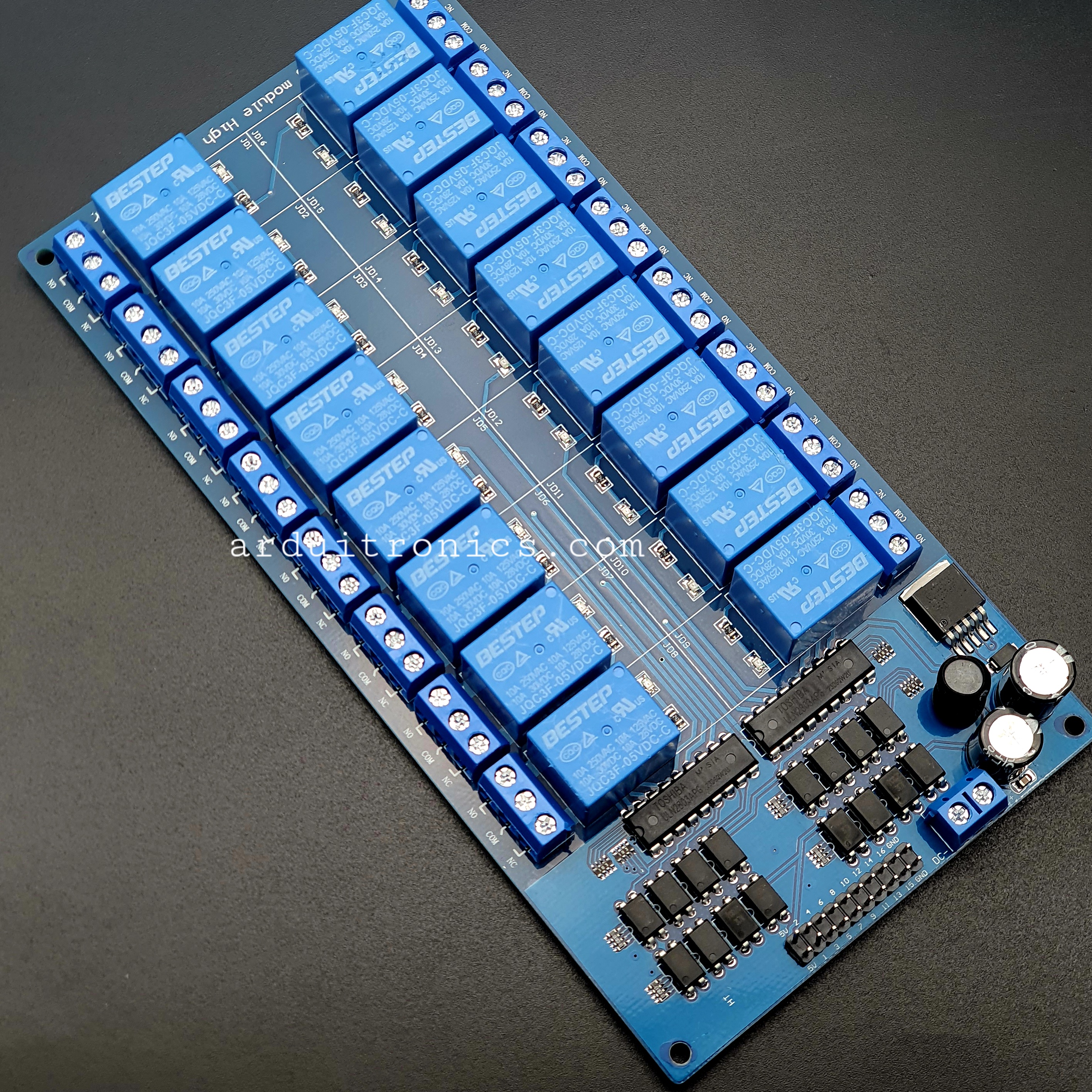 16 Channel Relay รีเลย์ 16 ช่อง (5V) High Level Trigger หัวรีเลย์ยี่ห้อ BESTEP
