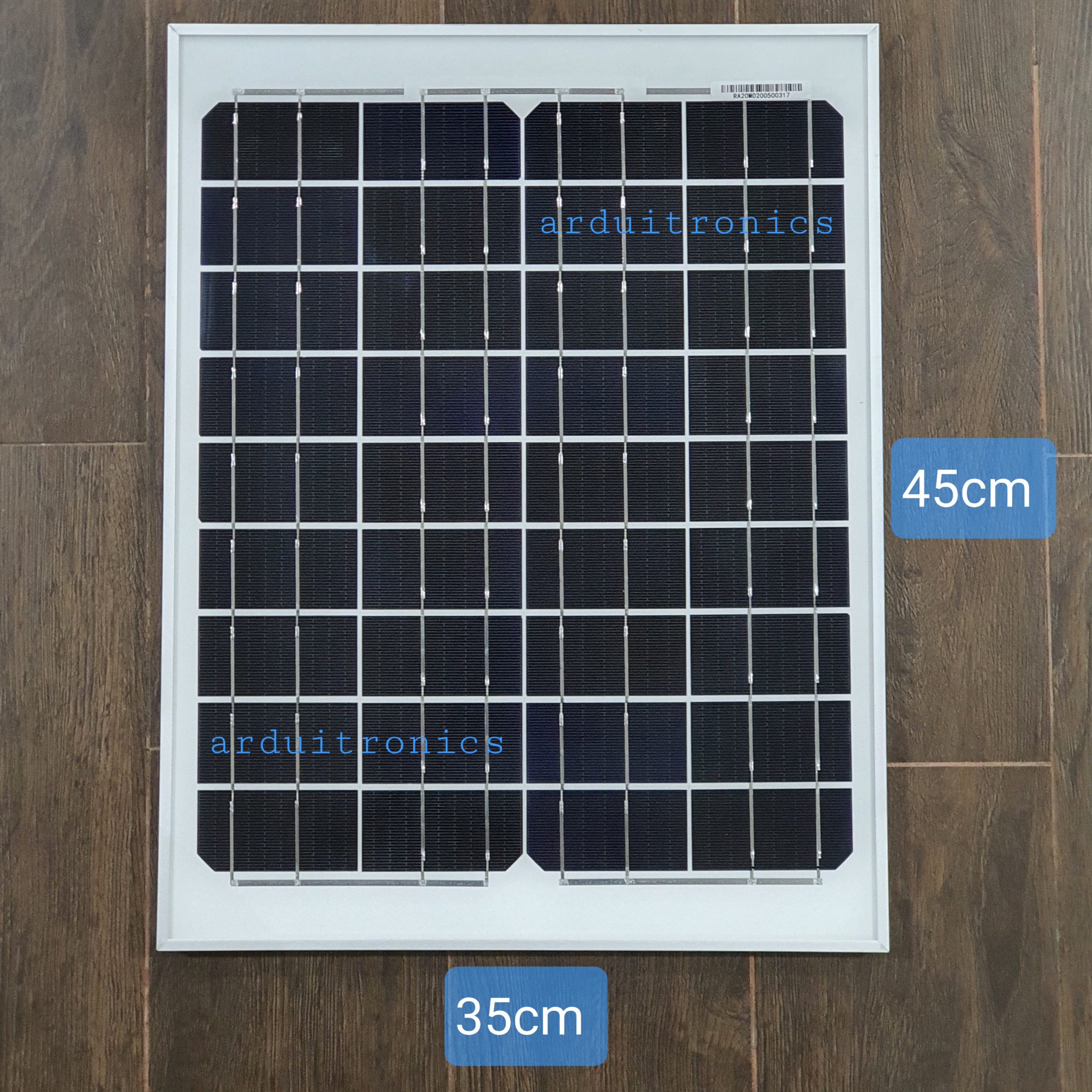 แผงโซล่าเซลล์ Solar Cell 20W 18V สำหรับชาร์จแบตเตอรี่ พลังงานแสงอาทิตย์ (45cm x 35cm x 1.8cm)