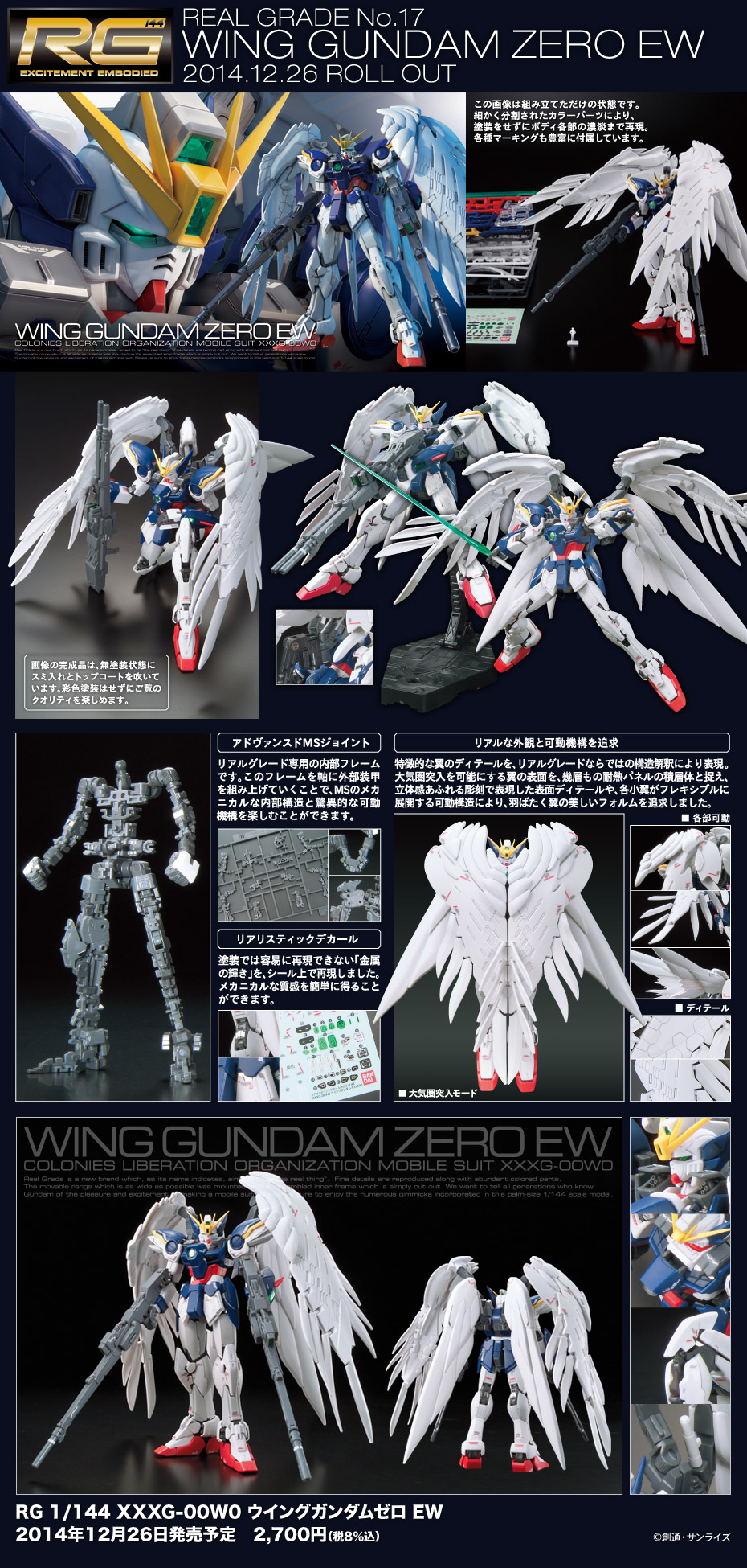 RG 1/144 XXXG-00W0 Wing Gundam Zero EW