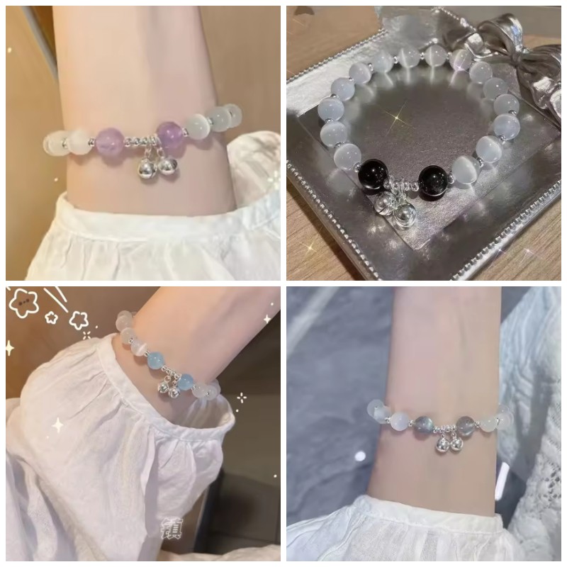 1แถม1 สร้อยข้อมือ กำไล ลูกปัด อะคริลิค กระดิ่ง ยาว15cm