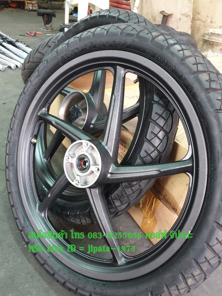 (Wave 110 i) ชุดวงล้อแม็กพร้อมยาง Honda Wave 110 i,Wave 125 i แท้ (สินค้ามือ 2 สภาพ 90-95%)