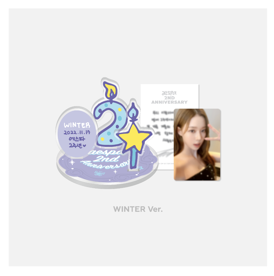 aespa - aespa Debut 2nd Anniversary MD -Acrylic Stand & AR Voice Card Set แบบ winter