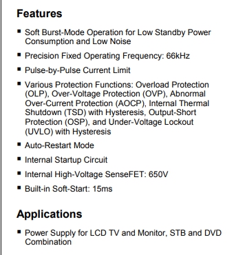 GM0465R ; FSGM0465R (Green-Mode Fairchild Power Switch )
