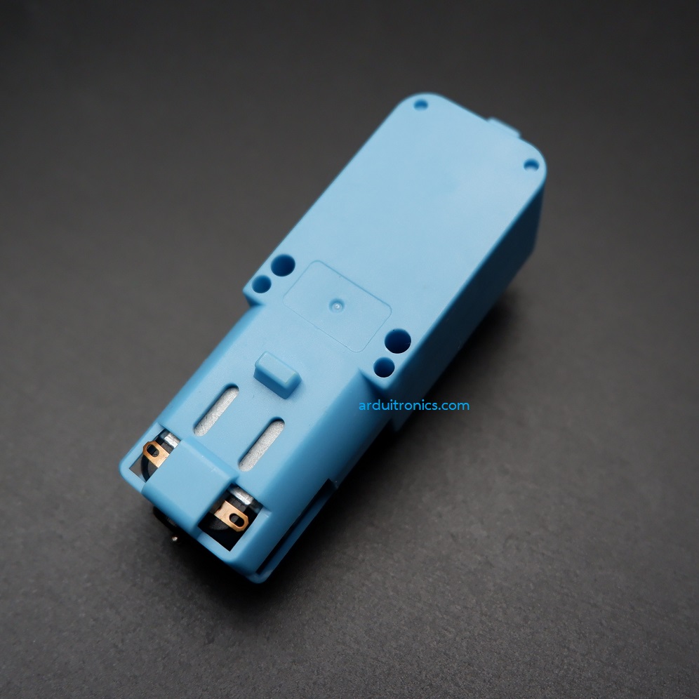 Metal Gear Motor (เฟืองโลหะ 100%) - อัตราทด 1:90 ความเร็วรอบ 110 rpm กรอบสีฟ้า