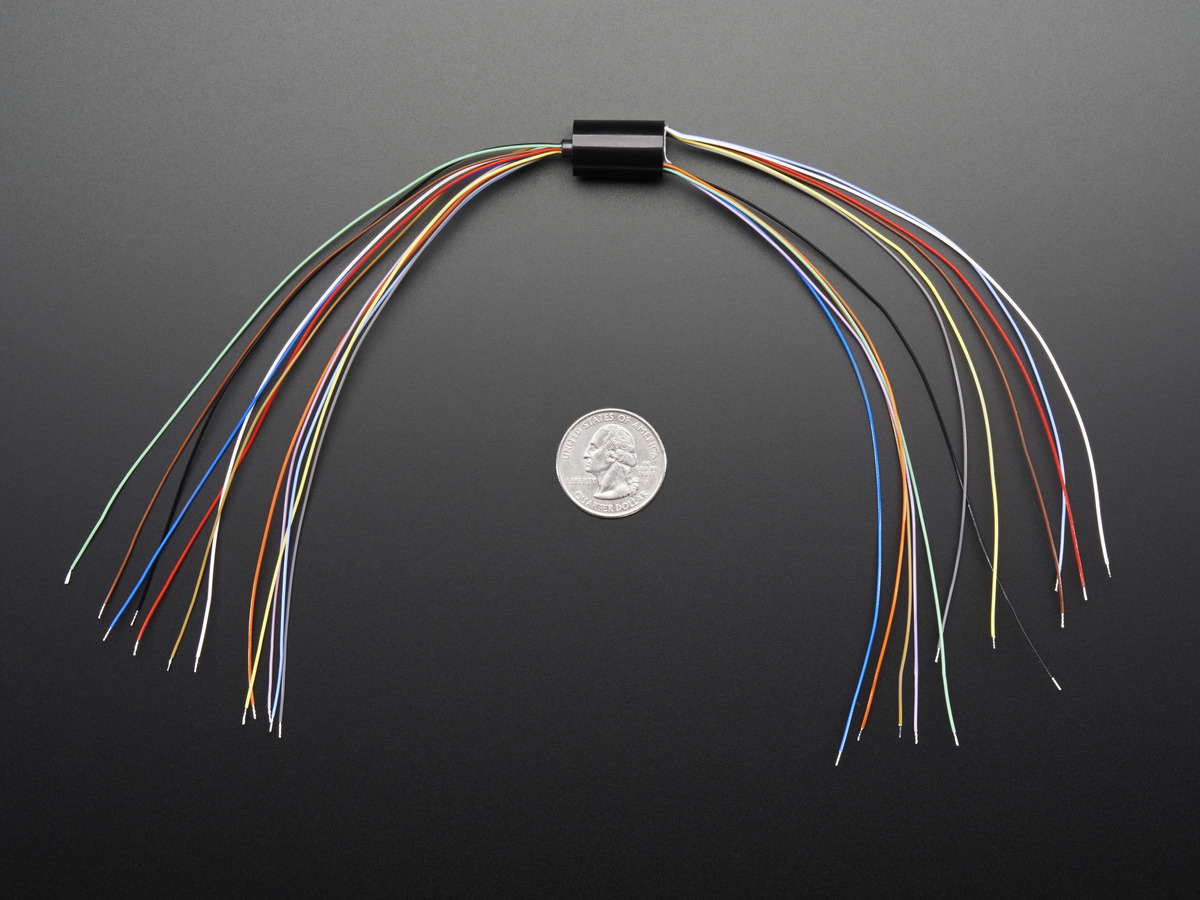 Miniature Slip Ring - 12mm diameter, 12 wires, max 240V @ 2A (ของแท้จาก Adafruit)