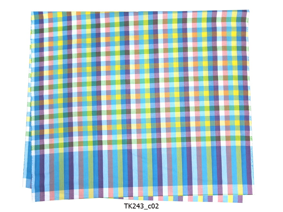 [2ม.] ผ้าขาวม้า TK243 ฟ้า