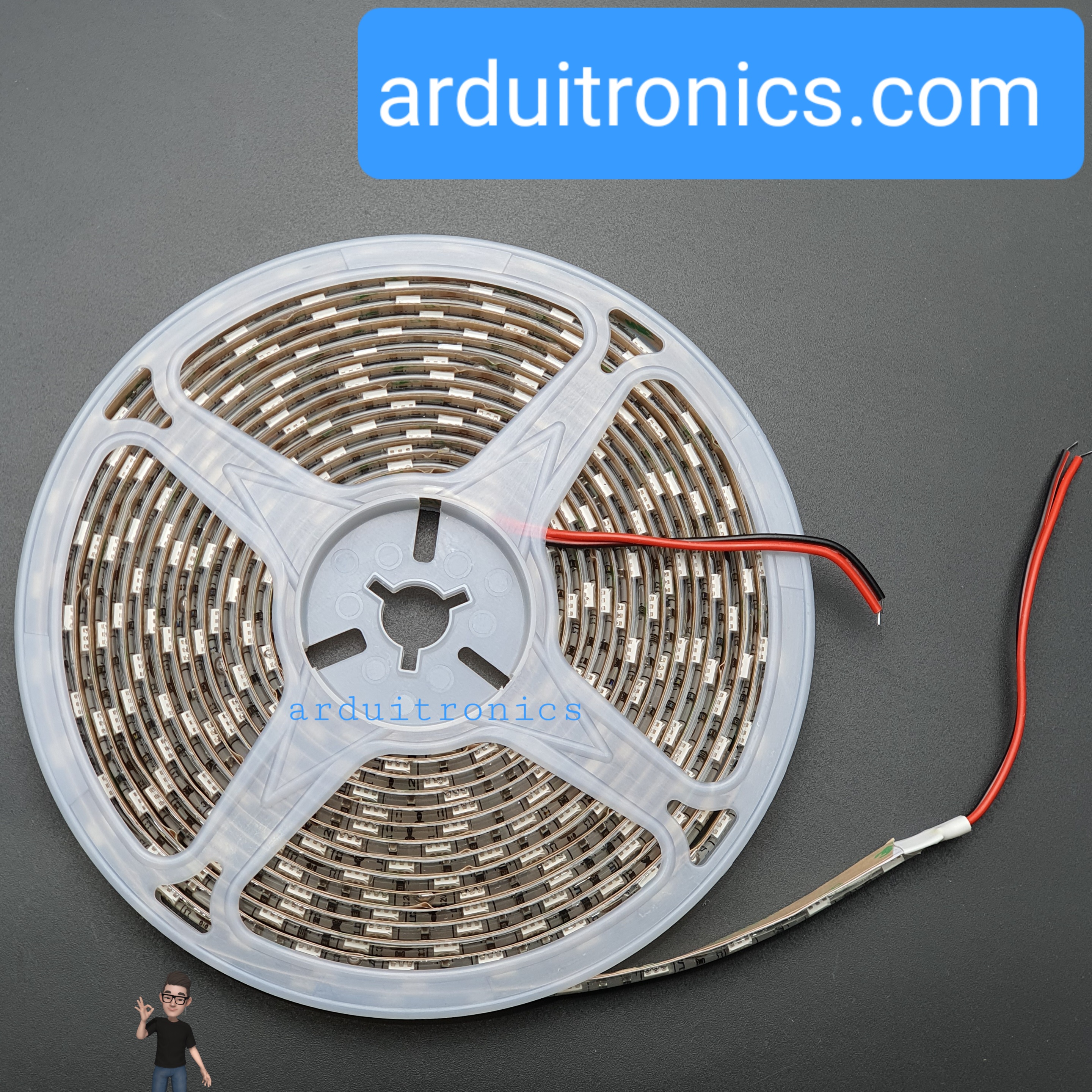 ไฟเส้น LED 5050 12V กันน้ำ สีแดง RED 5เมตร 60 LED/meter