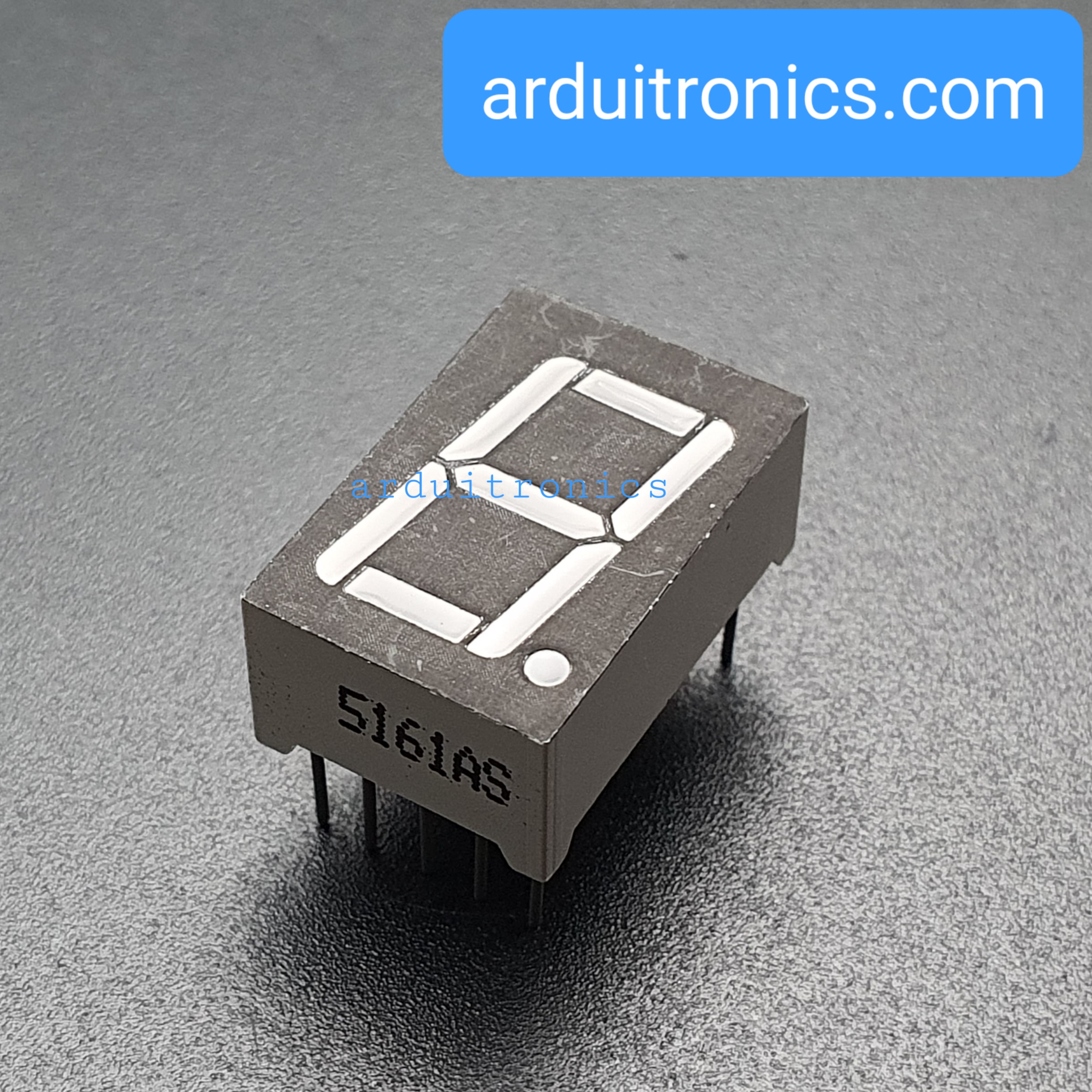 0.56 inch Seven Segment 1 Digit Red (Common Cathode) 12.7 x 19.1 x 8.1mm - 5161AH / 5161AS