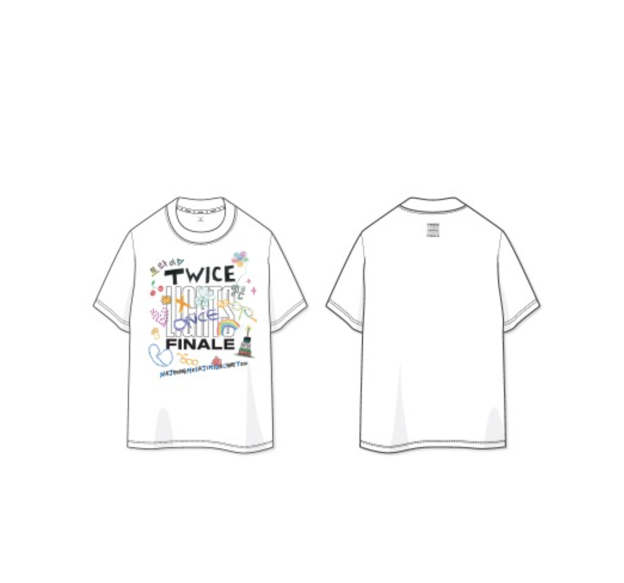 Twice -TWICE UNIV. FASHION CLUBOFFICIAL MERCHANDISE -T-SHIRT ระบุ ขนาด