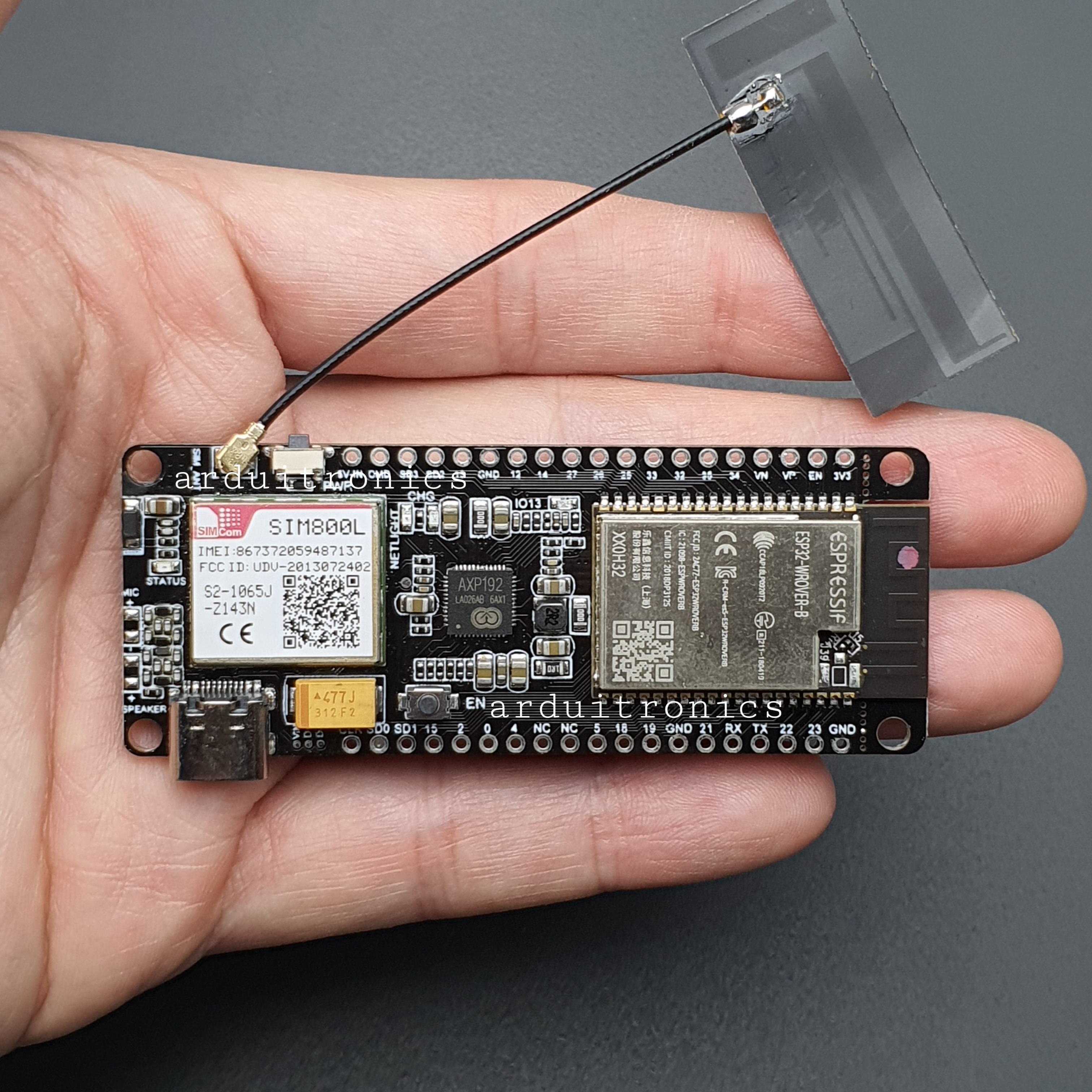 บอร์ด SIM800L พร้อม ESP32 TTGO T-call V1.3 ESP32 Wireless Module Antenna GPRS SIM Card SIM800L Module (CH9102F)