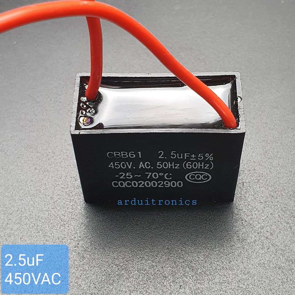 Fan Capacitors คาปาซิเตอร์พัดลม C พัดลม ตัวเก็บประจุพัดลม 450V 2.5 uF