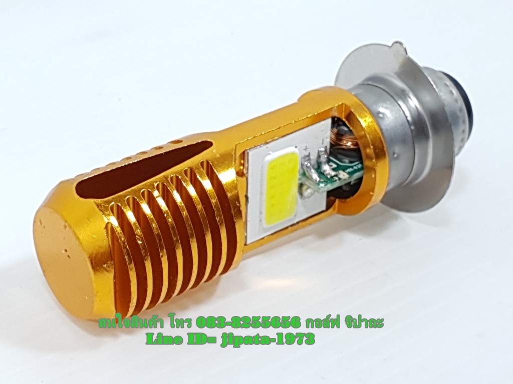 (wave) หลอดไฟหน้า LED แป้นเล็ก (T19/M5) ระบบ AC ไม่ต้องต่อไฟแบต