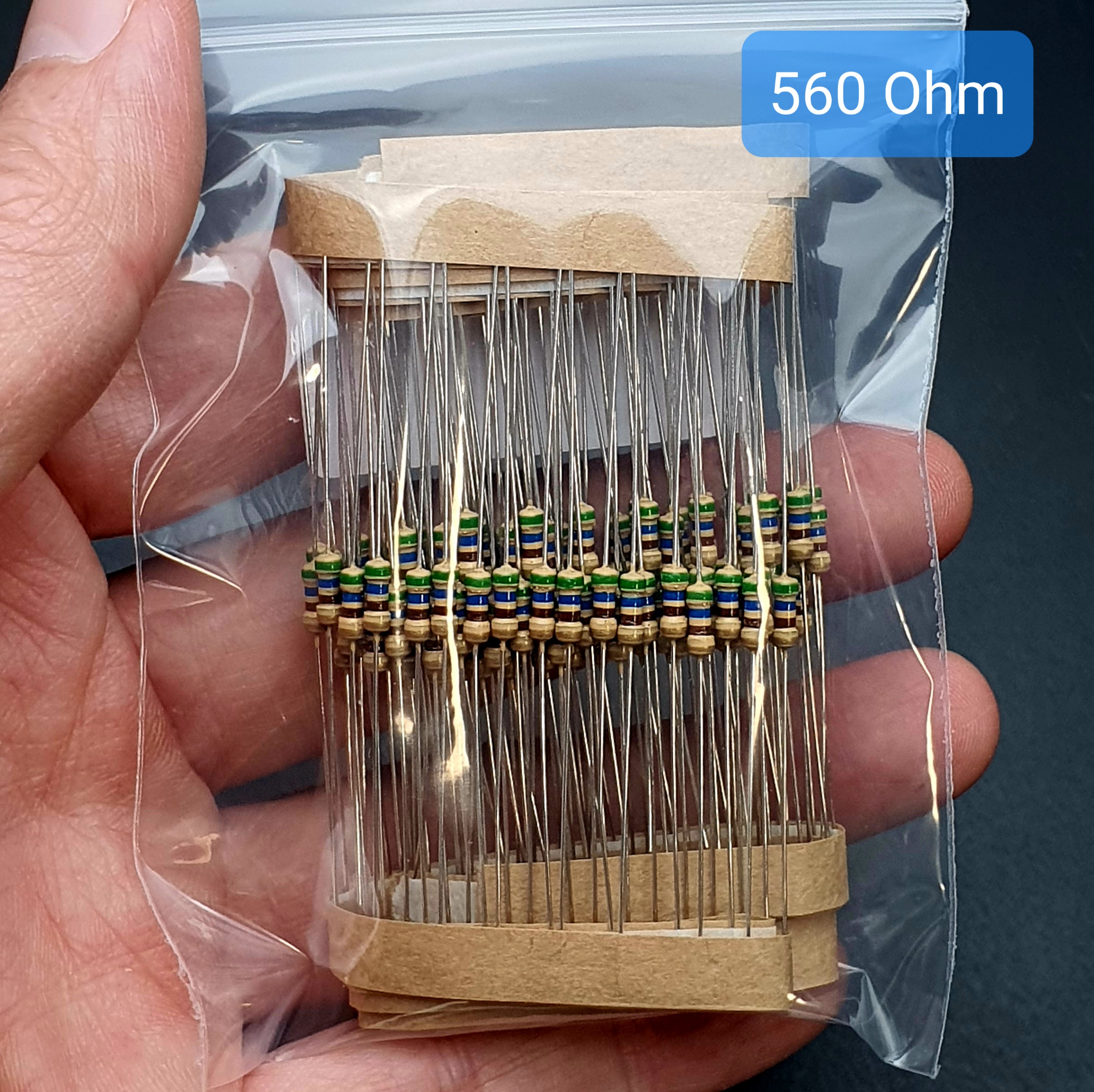 Resistor 560R 1/4W 5% แพ็คละ 100 ตัว