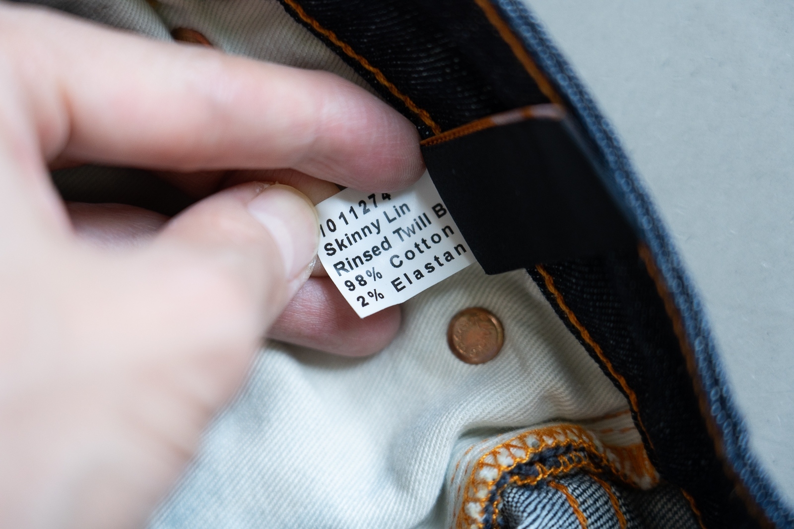 Skinny Lin Rinsed Twill Blue [RARE] ยีนส์ผ้าดิบแช่น้ำ