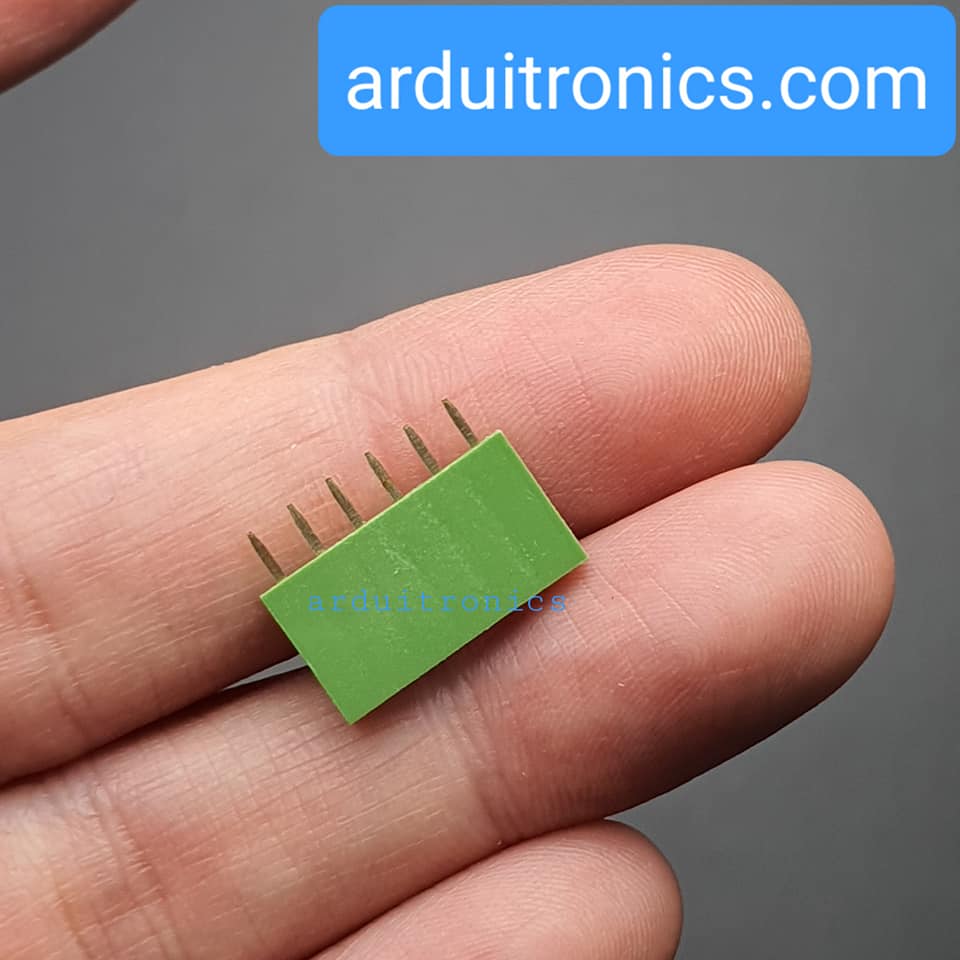[Green] 1x6 Pin Single Row Female Header 2.54mm Pitch Straight Pin Square (จำนวน 1 ชิ้น)