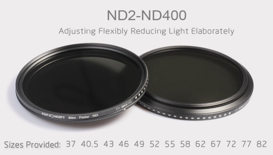 Slim 77MM Fader Adjustable Variable ND Filter Neutral Density ND2 ND4 To ND400